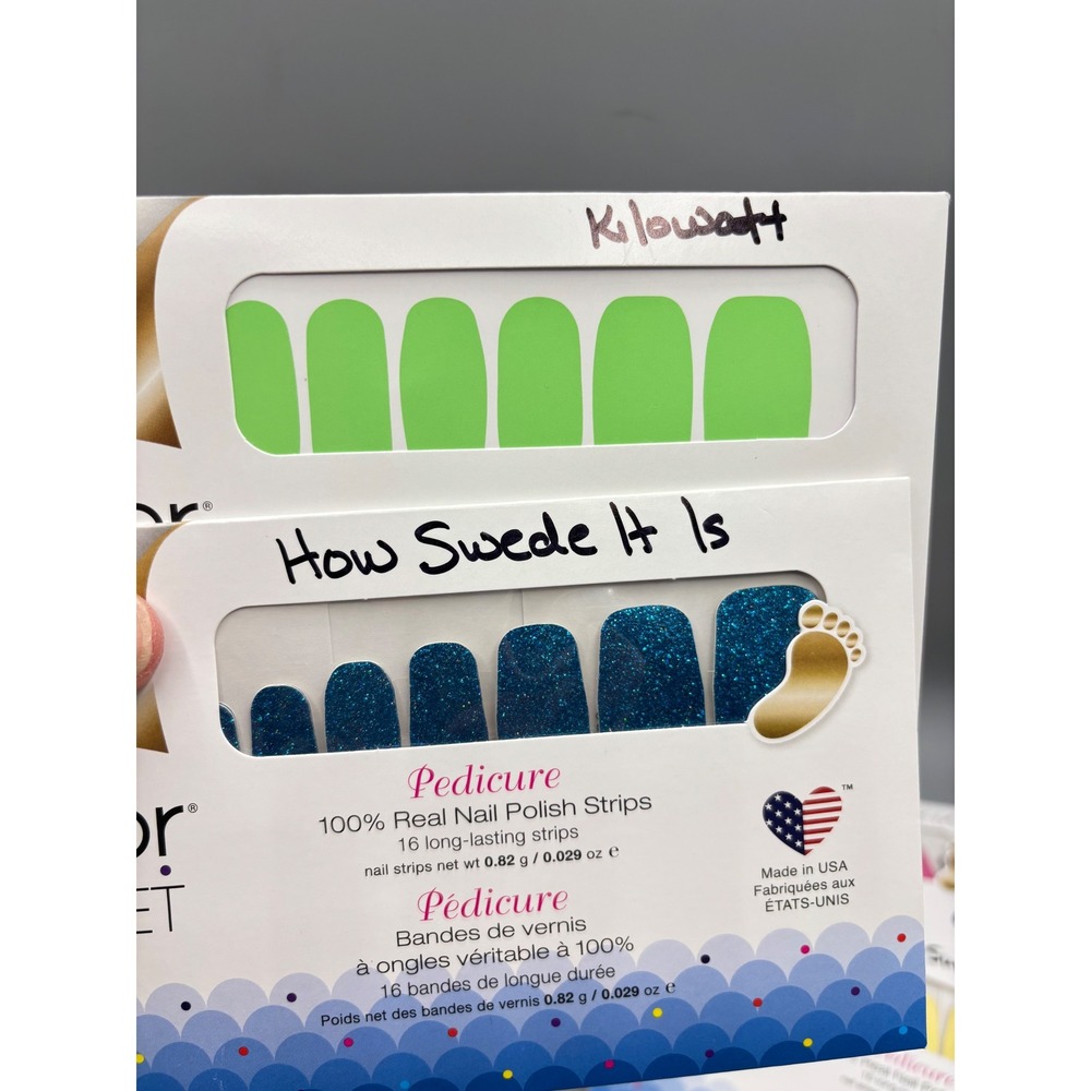 Lot of 5 Color Street Pedicure Nail Polish Strips Moonburst Kilowatt - Picture 2 of 4